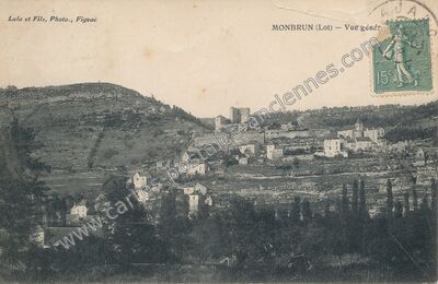 Carte postale ancienne Vue génér — Montbrun (Lot)