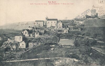 Carte postale ancienne Vallée du Lot - Vue de l'Est — Montbrun (Lot)