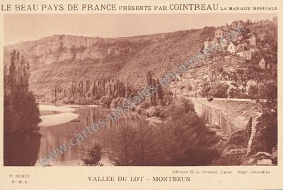 Carte postale ancienne Vallée du Lot — Montbrun (Lot)