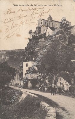 Carte postale ancienne Vue générale de Montbrun — Montbrun (Lot)