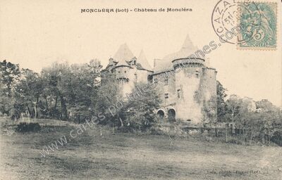 Carte postale ancienne Château de Moncléra — Montcléra (Lot)