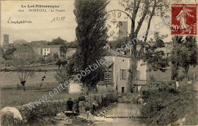 Carte postale ancienne Le Lot Pittozesque — Montcuq (Lot)