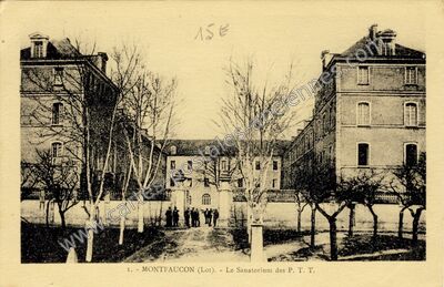 Carte postale ancienne Le Sanatorium des P. T. T — Montfaucon (Lot)