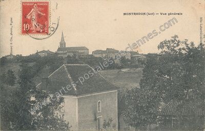 Carte postale ancienne Vue générale — Montredon (Lot)