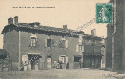 Carte postale ancienne Maison LABARTHE — Montredon (Lot)