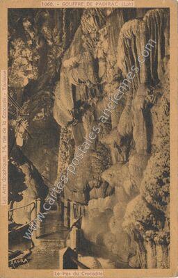 Carte postale ancienne Gouffre de Padirac — Padirac (Lot)