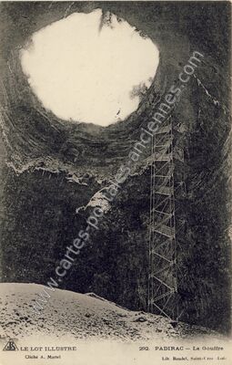Carte postale ancienne Gouffre de Padirac — Padirac (Lot)