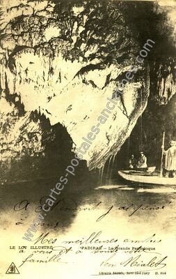 Carte postale ancienne La Grande Pendeloque — Padirac (Lot)