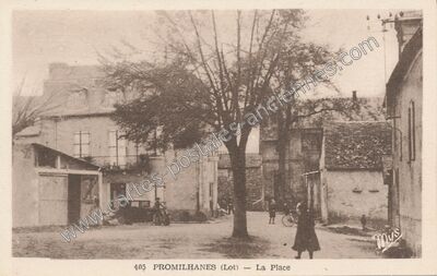 Carte postale ancienne La Place — Promilhanes (Lot)