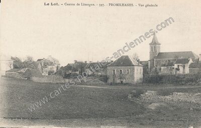 Carte postale ancienne Vue générale — Promilhanes (Lot)