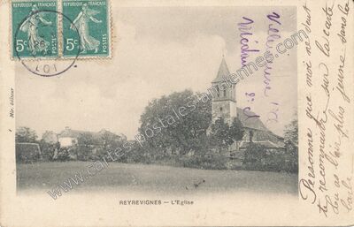 Carte postale ancienne L'Eglise — Reyrevignes (Lot)
