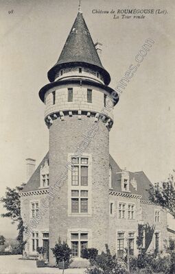 Carte postale ancienne Chateau de Roumegouse — Rignac (Lot)