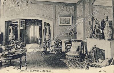 Carte postale ancienne Chateau de Roumegouse — Rignac (Lot)