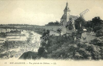 Carte postale ancienne Vue générale du Château — Rocamadour (Lot)