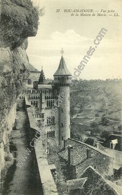 Carte postale ancienne Vue prise de la Maison de Marie — Rocamadour (Lot)