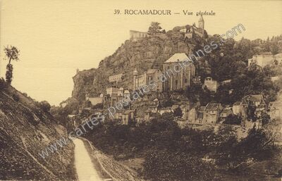 Carte postale ancienne Vue générale — Rocamadour (Lot)