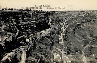 Carte postale ancienne Plateau St-Martial — Rocamadour (Lot)
