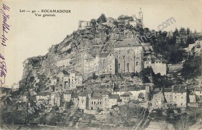Carte postale ancienne Vue générale — Rocamadour (Lot)