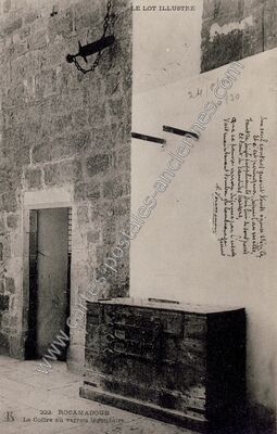 Carte postale ancienne Le Coffre au verrou légendaire — Rocamadour (Lot)