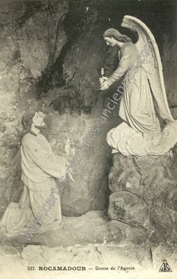 Carte postale ancienne Grotte de l'Agonie — Rocamadour (Lot)