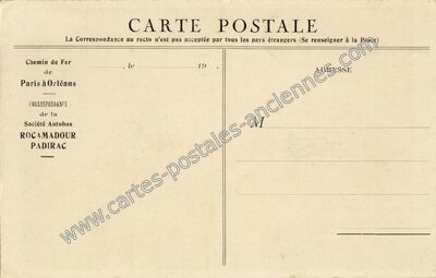 Carte postale ancienne Chemin de Fer de Paris à Orléans — Rocamadour (Lot)