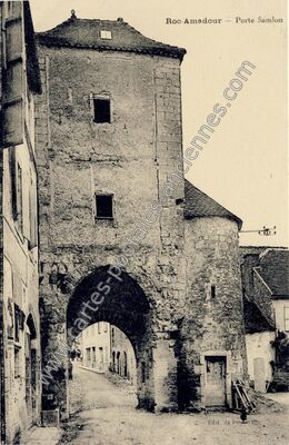 Carte postale ancienne Porte Samlon — Rocamadour (Lot)