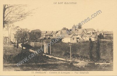 Carte postale ancienne Vue Générale — Saillac (Lot)