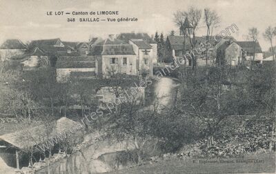 Carte postale ancienne Vue générale — Saillac (Lot)