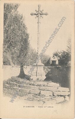 Carte postale ancienne Croix XV° siècle — Saint-Cirgues (Lot)