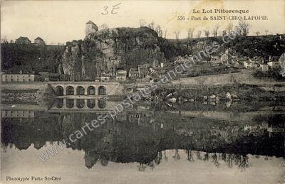 Carte postale ancienne Le Lot Pittoresque — Saint-Cirq-Lapopie (Lot)