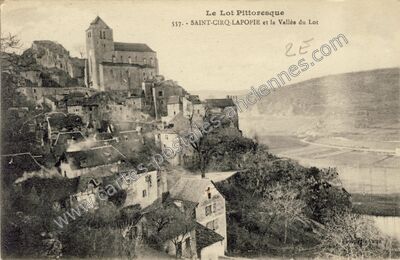 Carte postale ancienne Le Lot Pittoresque et la Vallée du Lot — Saint-Cirq-Lapopie (Lot)