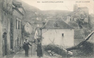 Carte postale ancienne St Cirq Lapopie — Saint-Cirq-Lapopie (Lot)