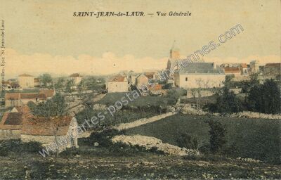 Carte postale ancienne Vue Générale — Saint-Jean-de-Laur (Lot)