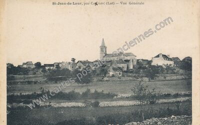 Carte postale ancienne Vue Générale — Saint-Jean-de-Laur (Lot)