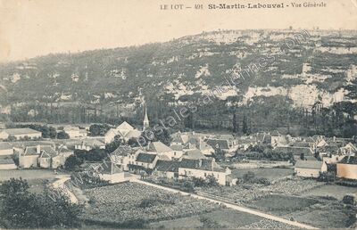 Carte postale ancienne Vue Générale — Saint-Martin-Labouval (Lot)