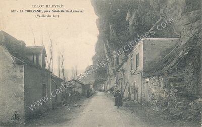 Carte postale ancienne La Toulzanie, près Saint-Martin-Labouval (Vallée du Lot) — Saint-Martin-Labouval (Lot)