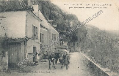 Carte postale ancienne LA TOULZANIE près Saint-Martin-Labouval (Vallée du Lot) — Saint-Martin-Labouval (Lot)
