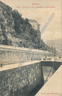 Carte postale ancienne Vallée du Lot - Château de Cénevières — Cénevières (Lot)