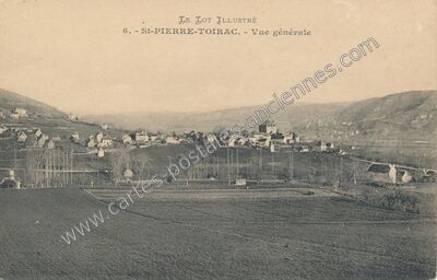 Carte postale ancienne Vue générale — Saint-Pierre-Toirac (Lot)