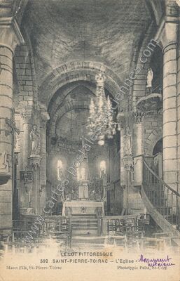 Carte postale ancienne L'Eglise — Saint-Pierre-Toirac (Lot)