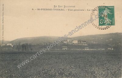 Carte postale ancienne Vue générale - La Gare — Saint-Pierre-Toirac (Lot)