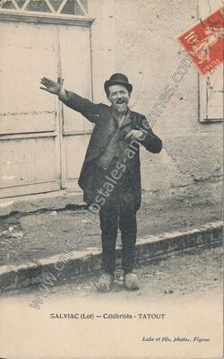 Carte postale ancienne Célébrités - TATOUT — Salviac (Lot)
