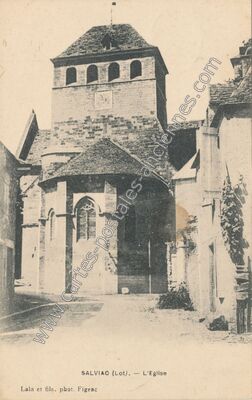 Carte postale ancienne L'Église — Salviac (Lot)