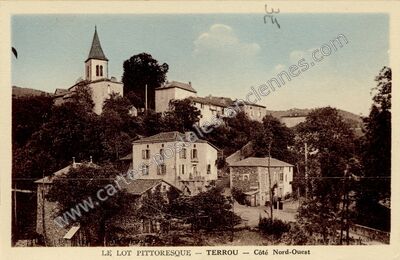 Carte postale ancienne Le Lot pittoresque — Terrou (Lot)