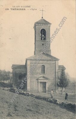 Carte postale ancienne L'Eglise — Thémines (Lot)