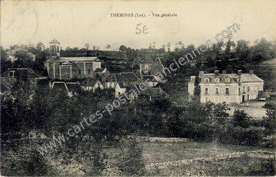 Carte postale ancienne Vue générale — Thémines (Lot)