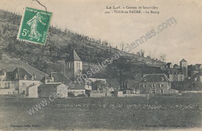 Carte postale ancienne Le Lot. - Canton de Saint-Géry - TOUR-de FAURE. - Le Bourg — Tour-de-Faure (Lot)