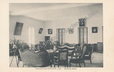 Carte postale ancienne Couvent de VAYLATS -- Grande Salle — Vaylats (Lot)