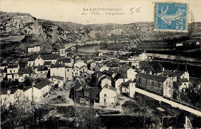 Carte postale ancienne Le Lot Pittoresque - Vue générale — Vers (Lot)