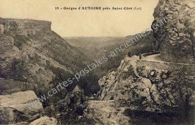 Carte postale ancienne Gorges d'AUTOIRE près Saint-Céré — Autoire (Lot)